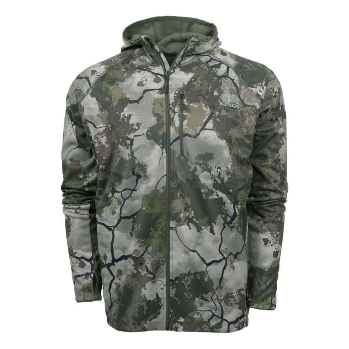 Рыболовная рубашка Kings Camo Men's KC Ultra Full Zip Fleece Hunting Hoodie