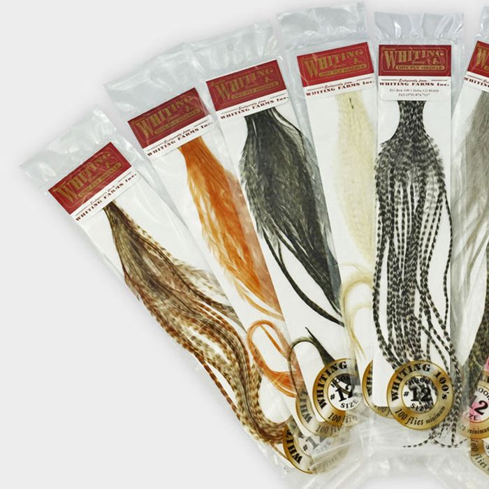 Материал для вязания мушек J. Stockard Fly Fishing Whiting 100 Pack Saddle Hackle