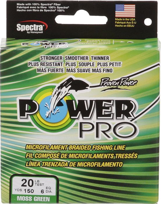 Плетёный шнур PowerPro 20 lb 150 yards Braided Fishing Line