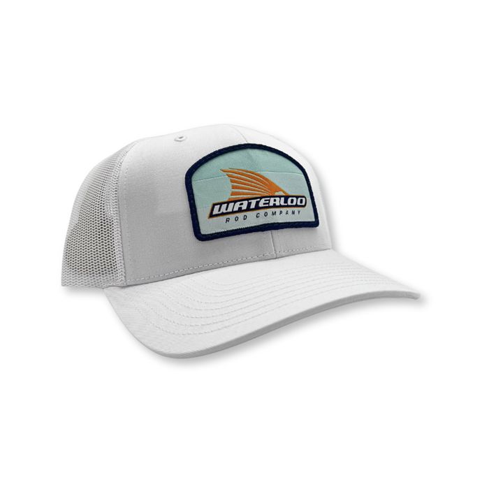 Головной убор Richardson Waterloo White Cap - Blue Tails Up Patch
