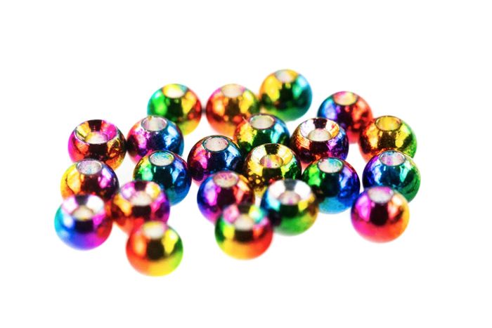 Материал для вязания мушек Hareline Multihued Rainbow Brass Beads