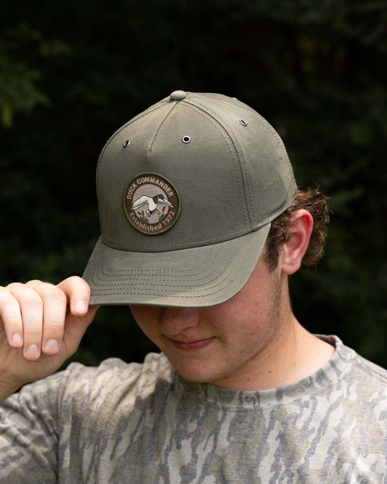 Головной убор Duck Commander x General Vintage Retro Patch Olive Canvas Hat