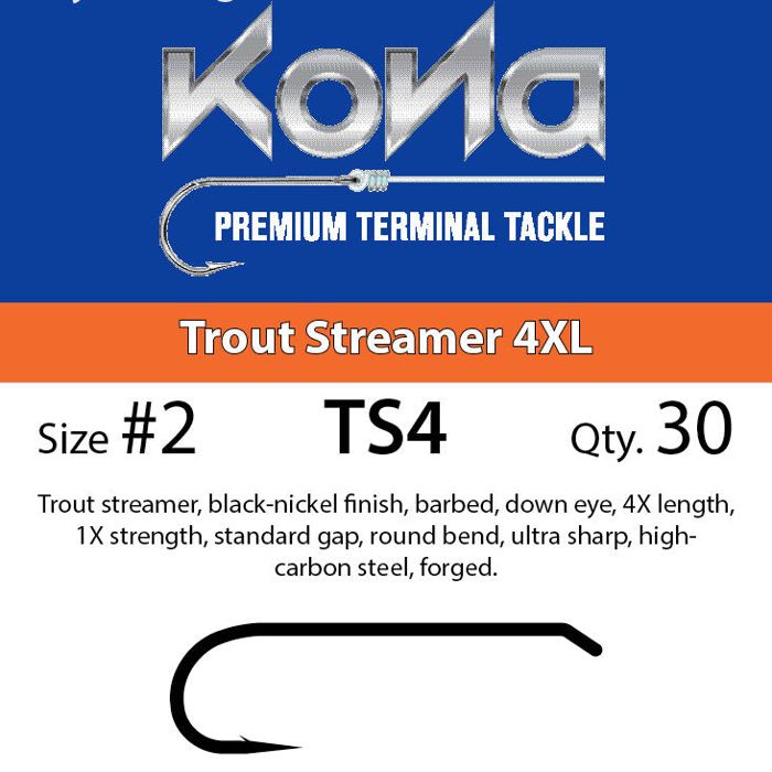 Крючки J. Stockard Fly Fishing TS4 Trout Streamer 4Xl Hook
