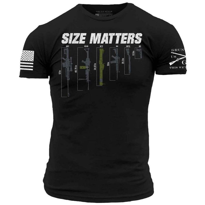 Рыболовная рубашка Grunt Style Men's Gun Size Matters Short Sleeve Casual Shirt