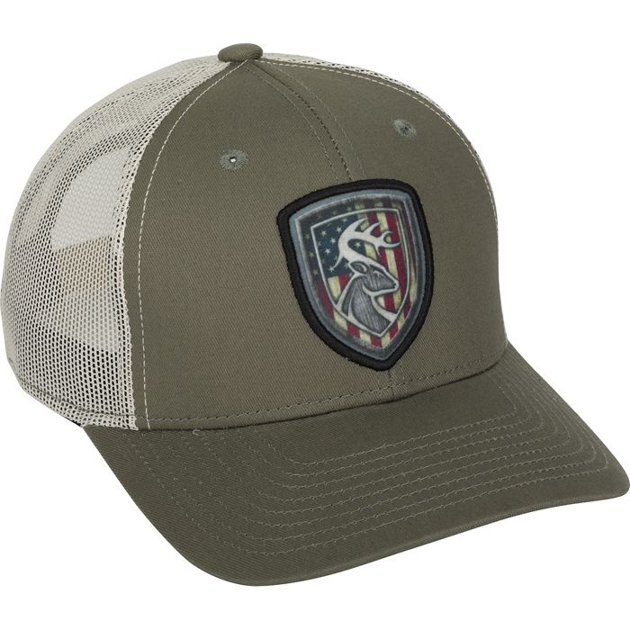 Головной убор Americana Shield Patch Mesh Back Cap - Olive/Putty / One Size Fits Most