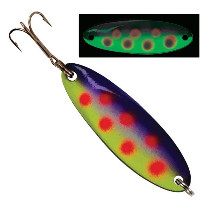Зимняя приманка Acme Tackle Company KASTMASTER Moonshine Glow Ice Fishing Spoon - JJ Mac,