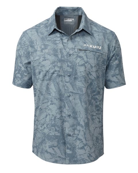 Рыболовная рубашка KUIU Mesa Vented SS Snap Shirt Gritstone | Slate Gritstone