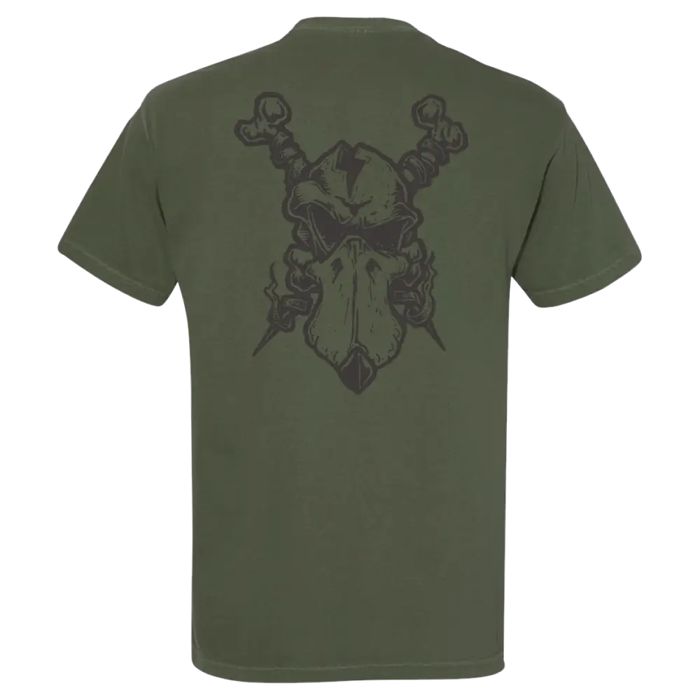 Рыболовная рубашка RNT QUACKHEAD SKULL TEE MOSS
