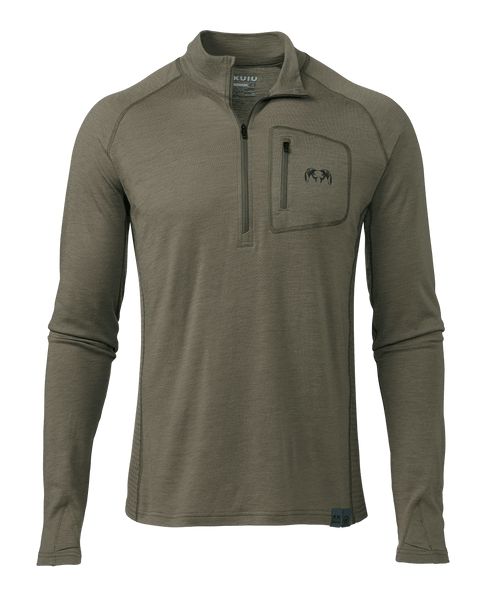 Термобельё KUIU ULTRA Merino 145 Zip-T Hunting Shirt | Ash