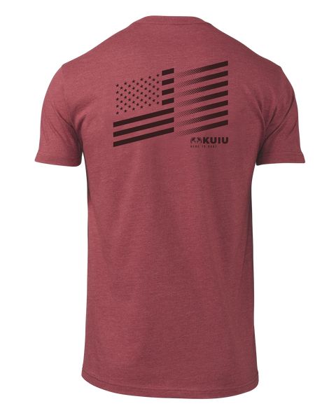 Рыболовная рубашка KUIU Solid Flag Fade T-Shirt | Cardinal