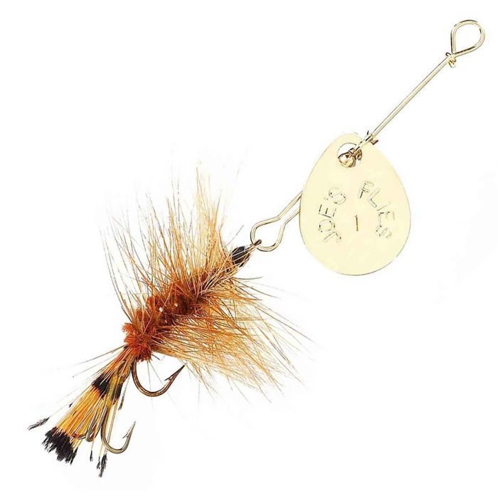 Вращающаяся блесна Joe's Flies Short Striker Inline Spinner - Brown Woolly Worm, Size 8
