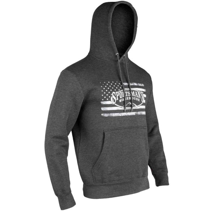 Рыболовная рубашка Sportsman's Warehouse Men's Flag Logo Casual Hoodie - Charcoal - M