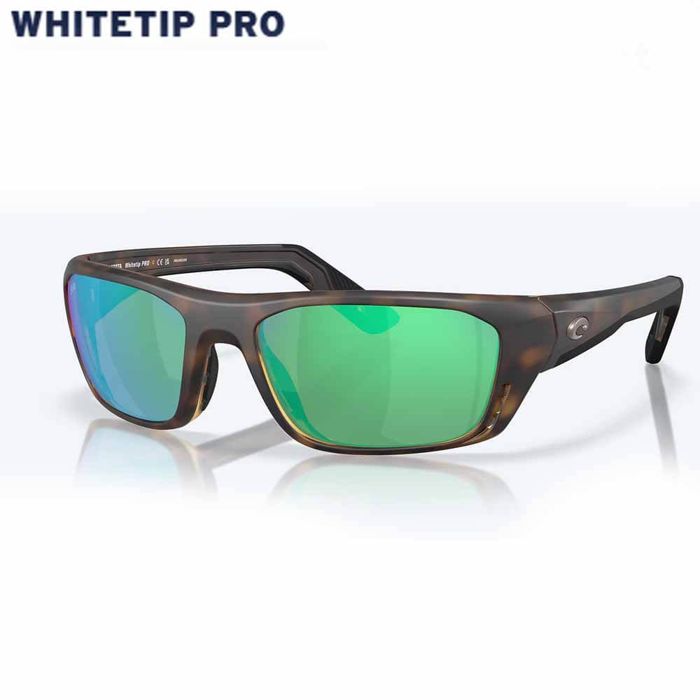 Поляризационные очки Costa Whitetip Pro Matte Tortoise Frame Sunglasses - 580G GREEN MIRRO