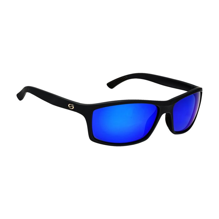 Поляризационные очки Strike King Brazos Sunglasses - Matte Black/Blue Mirror