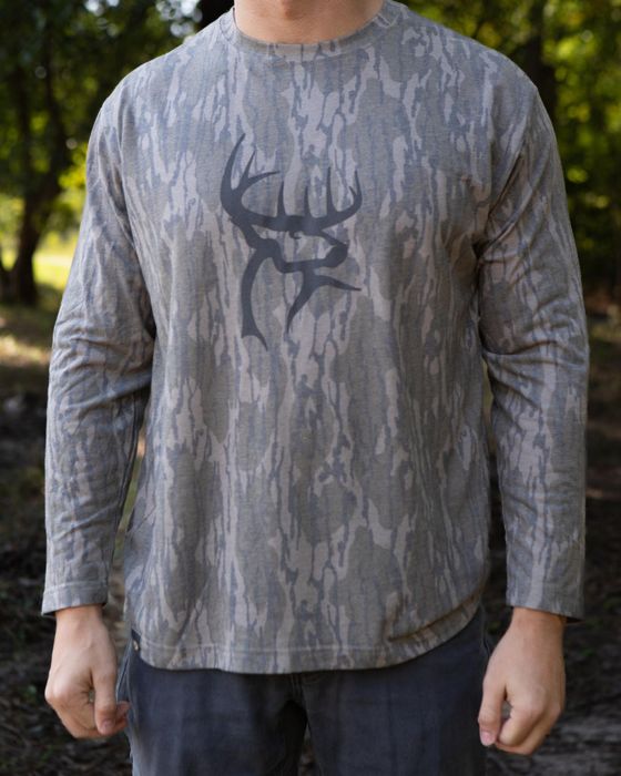 Рыболовная рубашка Buck Commander Mossy Oak Bottomland Icon Long Sleeve Tee