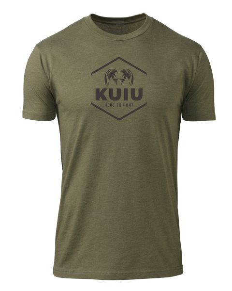 Рыболовная рубашка KUIU Stacked Here to Hunt T-Shirt | Military Green