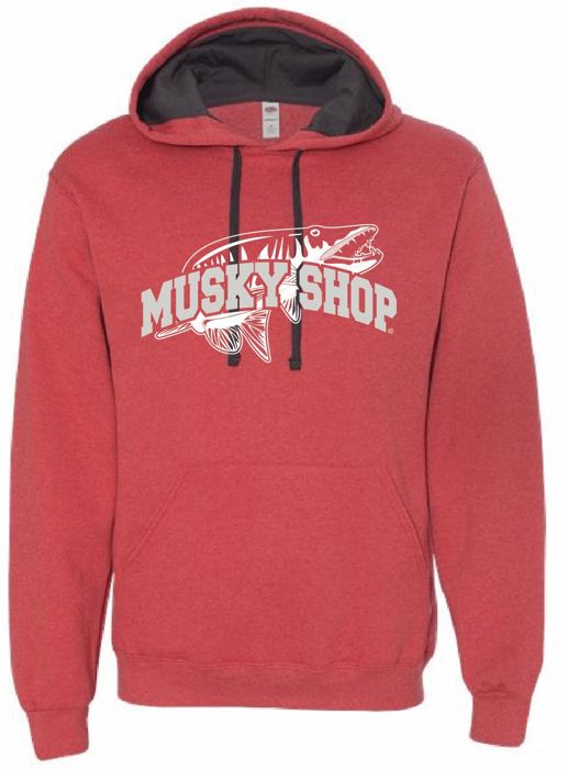 Рыболовная рубашка Musky Shop Fruit Of The Loom Sofspun Hoodie Brick Heather