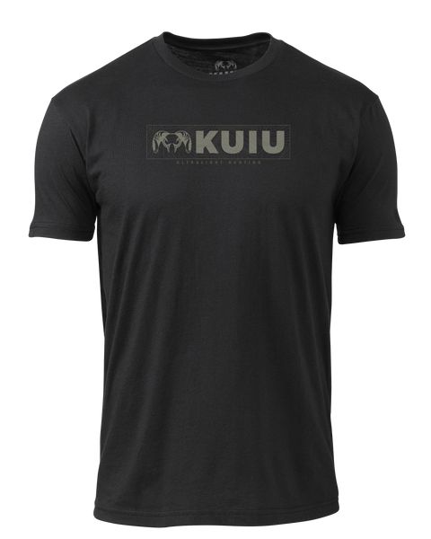 Рыболовная рубашка KUIU Topo Block Logo T-Shirt | Black