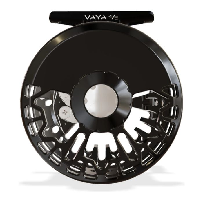 Нахлыстовая катушка Abel Vaya Fly Reel 4/5 Gloss Black Finish and Drag Knob with Ebony