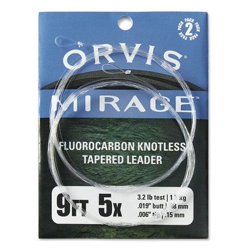 Флюорокарбоновая леска Orvis Mirage Fluorocarbon Trout Leader 2 Pack 9'