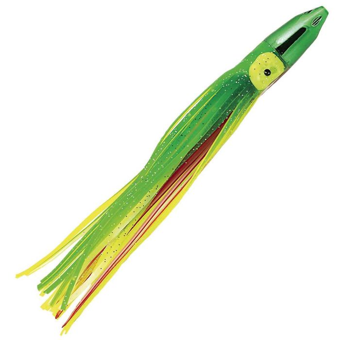 Морская приманка P-Line Tuna Rippers Saltwater Trolling Rig - Green/Mexican Flag, 6in