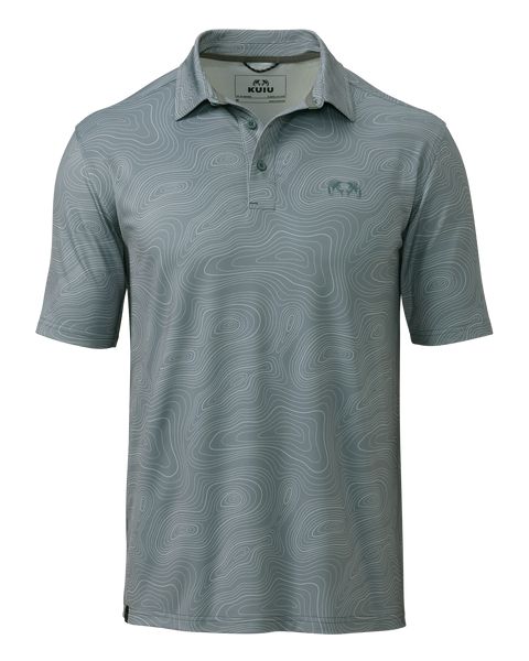 Рыболовная рубашка KUIU Performance Polo Topo | Slate Topo