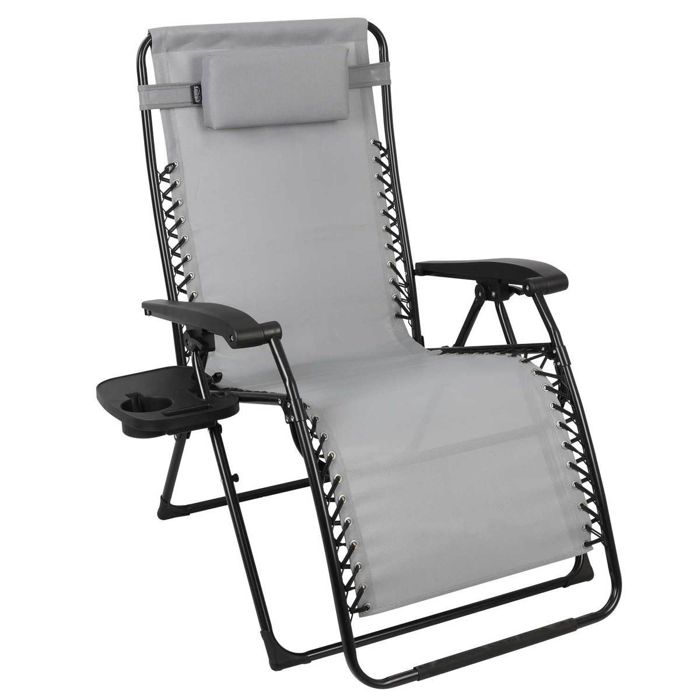 Кемпинговая мебель Sportsman's Warehouse Mesh XL Zero Gravity Lounger with Side Table - Gr