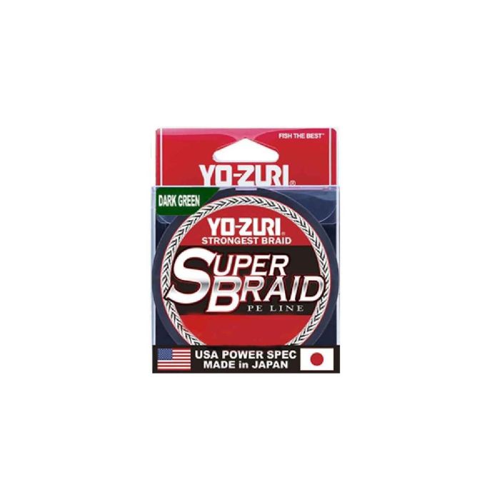 Плетёный шнур Yo Zuri Yo-Zuri SuperBraid PE Braided Fishing Line - 30lb, Dark Green, 300yd
