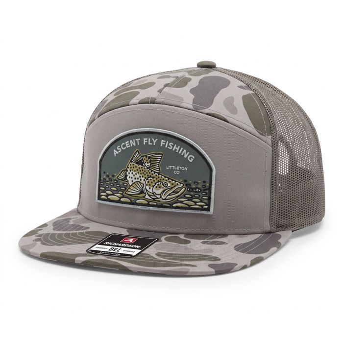 Головной убор Ascent Fly Fishing Vintage Camo 7-Panel Trucker Hat