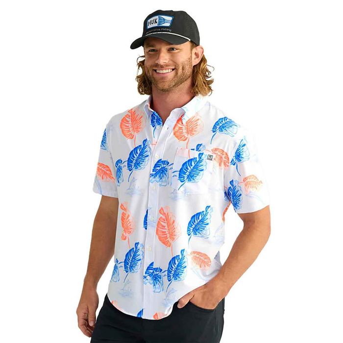 Рыболовная рубашка Huk Men's KC Kona Button Down Short Sleeve Fishing Shirt