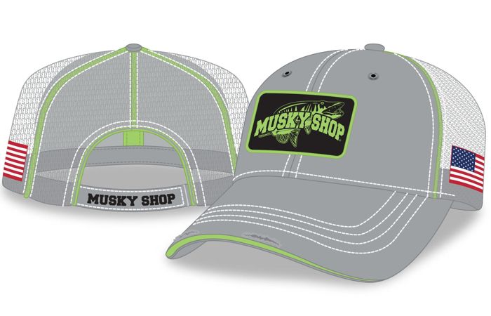 Головной убор Musky Shop Gray Distressed Patch Mesh Trucker Cap