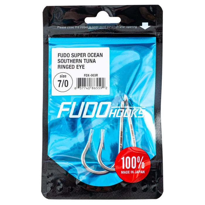 Крючки Fudo Fishing Super Ocean Southern Tuna Ringed Eye Hooks - 2 pack