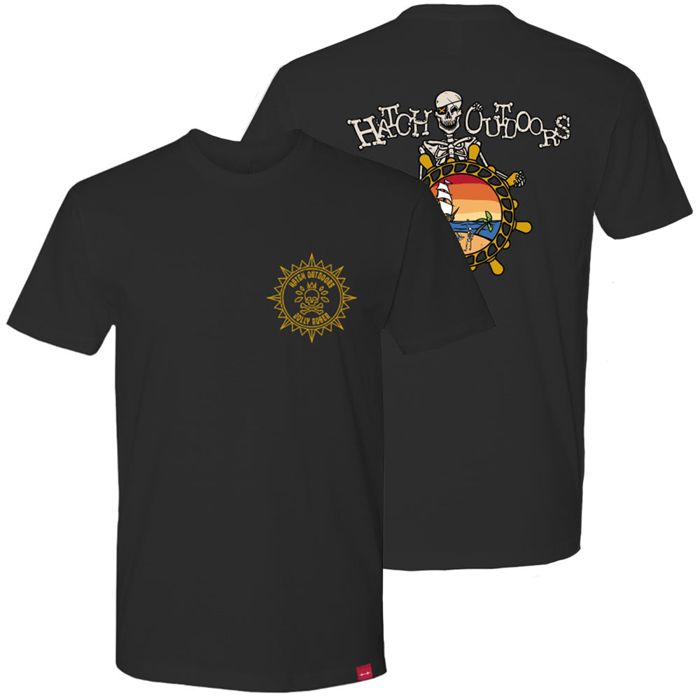Рыболовная рубашка Hatch Outdoors, INC Jolly Roger Tee: Navigator Edition