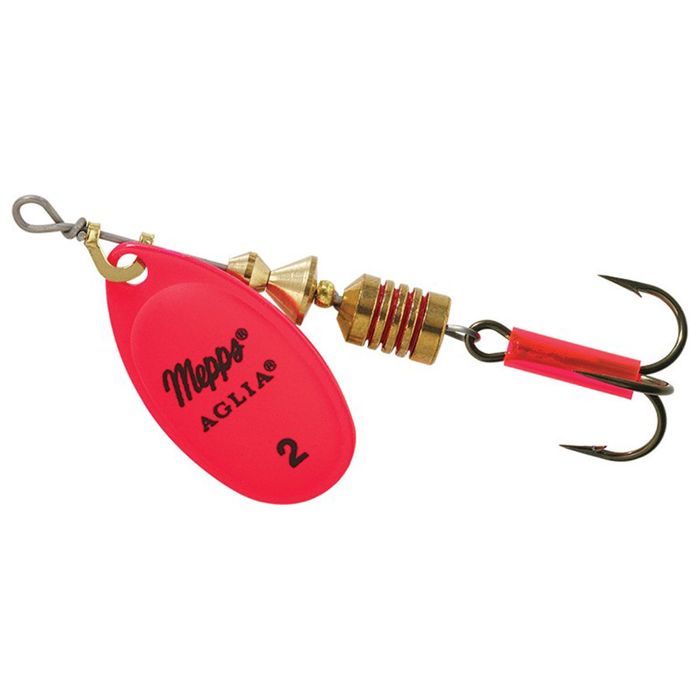 Вращающаяся блесна Mepps Lures Mepps Aglia Inline Spinner - Hot Pink, 1/8oz