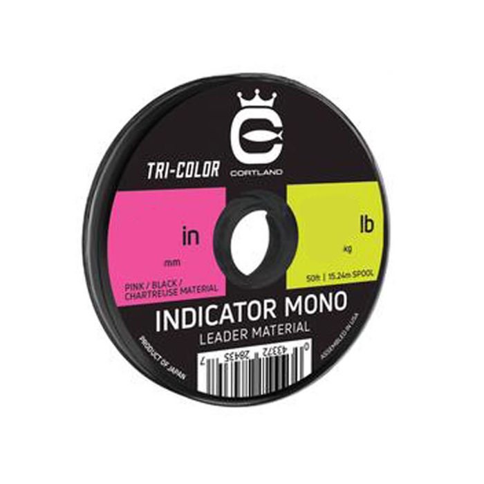 Поводковый материал Cortland Indicator Mono Leader Material Tri Color