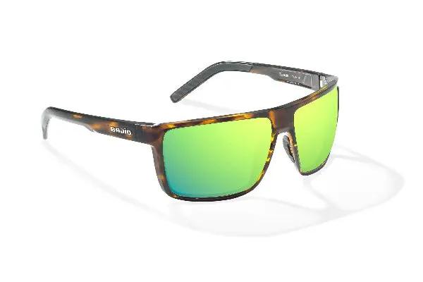 Поляризационные очки Bajío Toad Sunglasses - Brown Tortoise / Green Mirror / Glass Lenses
