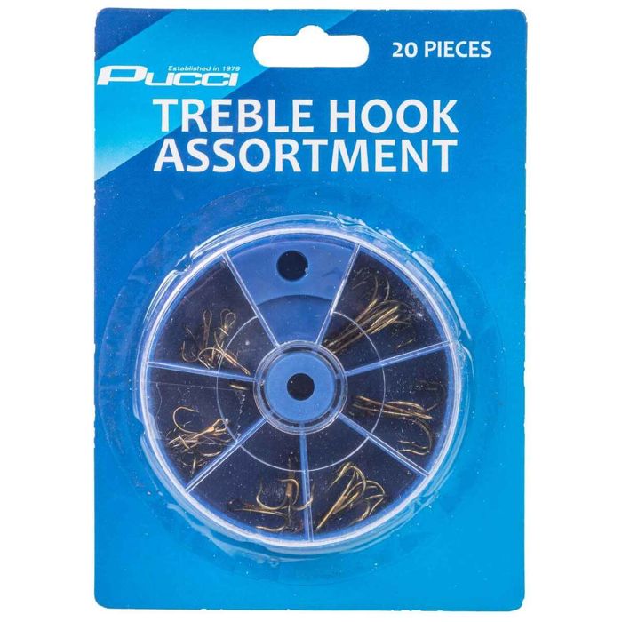 Крючки P-Line Sizes Dial Box Treble Hook Assortment