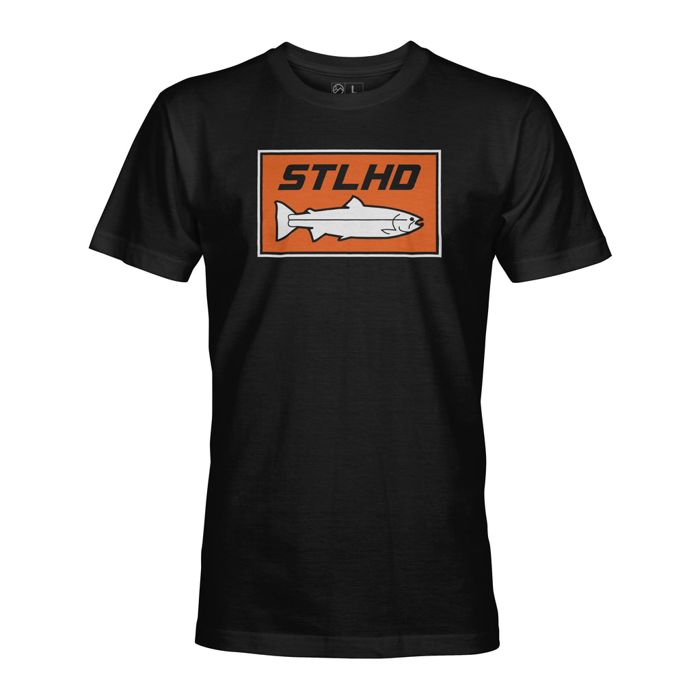 Рыболовная рубашка STLHD GEAR STLHD Men's Standard Logo Black T-Shirt