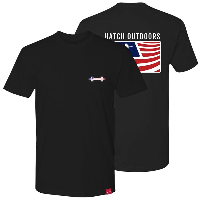 Рыболовная рубашка Hatch Outdoors, INC The Independent Tee, Black