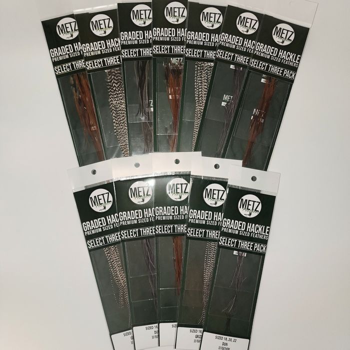 Материал для вязания мушек J. Stockard Fly Fishing Hackle Select 3-Pack