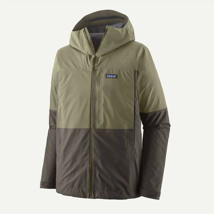 Непромокаемая одежда Patagonia Boulder Fork Rain Jacket ~ Forge Grey w/ River Rock Green