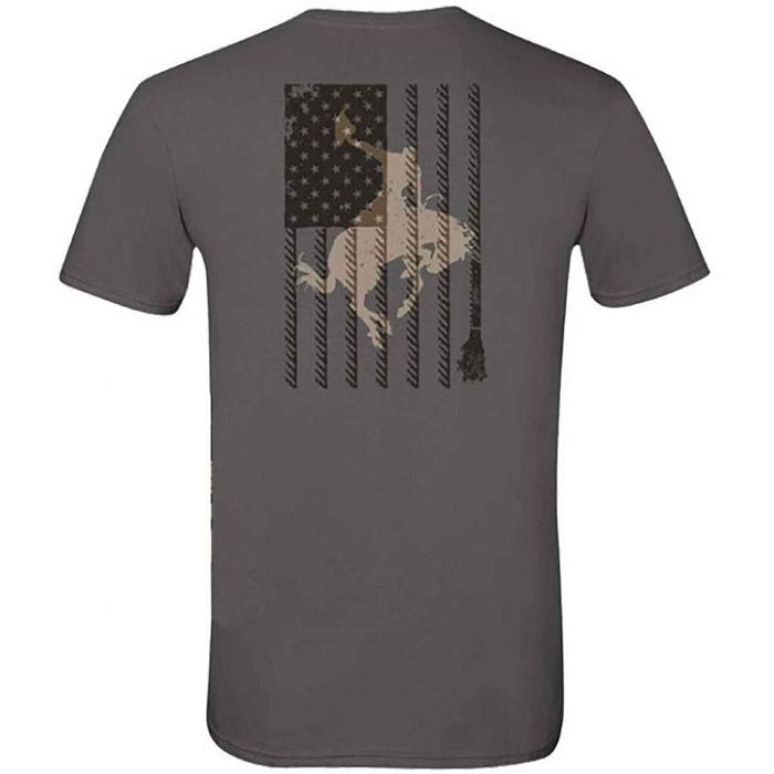 Рыболовная рубашка Hooey Men's Bronc Flag Short Sleeve Casual Shirt