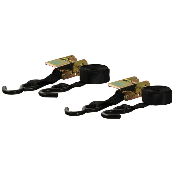 Стяжной ремень CURT 10' Black Cargo Straps with S-Hooks, 500 lbs., 2-Pack