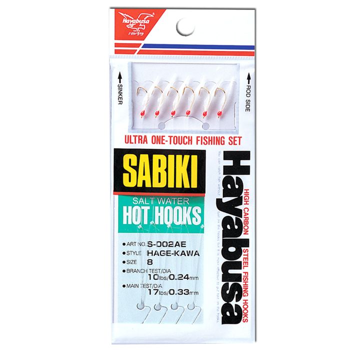 Крючки PEG LEG LURES HAYABUSA Sabiki S-002AE Hage Fish Skin #3 & #4 hook