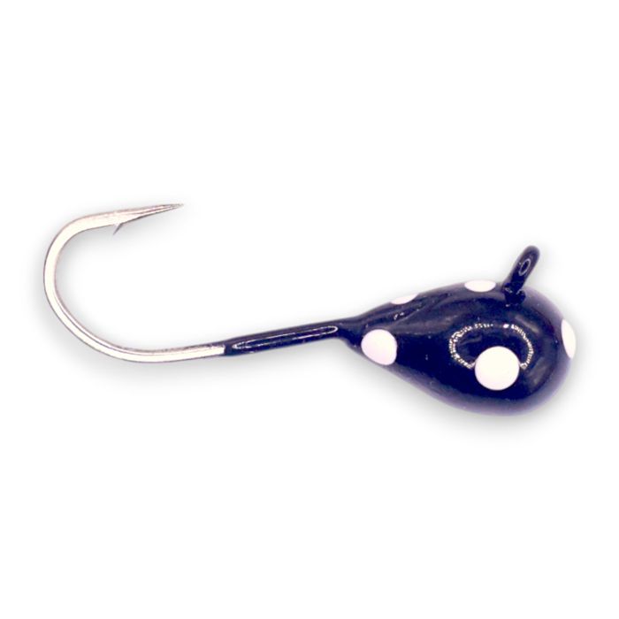 Зимняя приманка Kenders Outdoors BLACK GLOW SPOT NO EYE TUNGSTEN JIG