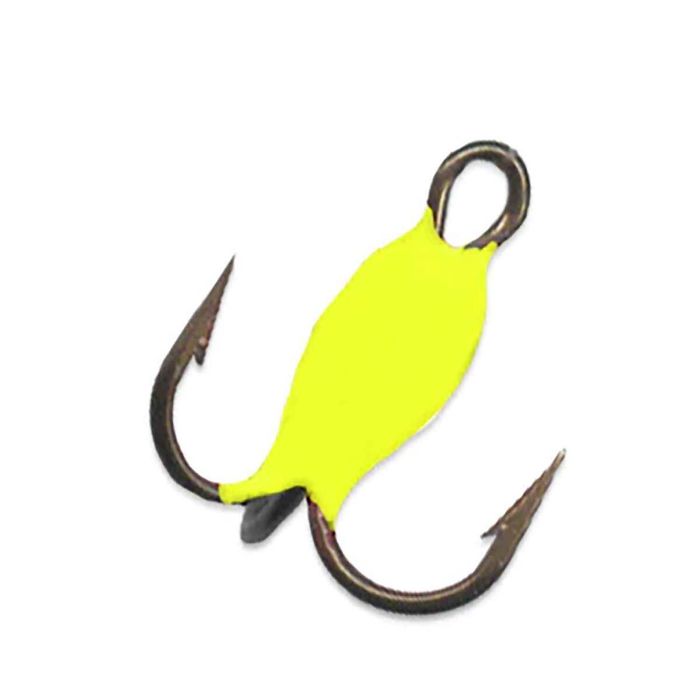 Крючки Macks Lure Glo Bronze Treble Hook - Chartreuse, Size 10