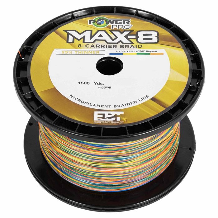 Плетёный шнур PowerPro MAX-8 Braided Fishing Line (500 yd Spools)