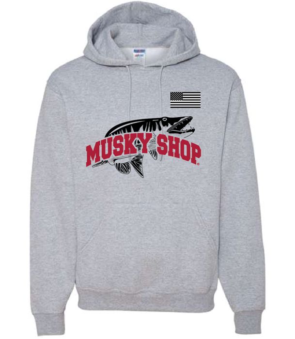 Рыболовная рубашка Musky Shop Jerzees NUBlend Heather Red Hoodie