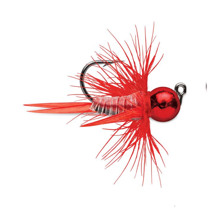 Зимняя приманка Rapala VMC Tungsten Bullfly Ice Fishing Jig - Metallic Red, 1/64oz