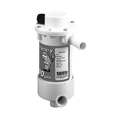 Помпа для живцового садка SHURFLO Bait Sentry 1100 Livewell Pump, 1100 GPH